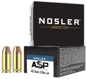 Nosler 51277 Assured Stopping Power Handgun 45ACP 230gr Jacketed Hollow Point 20 Per Box/20 Case 98609