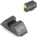 Night Fision Perfect Dot Official Student of the Gun Accur8 Night Sights w/Yellow Frnt+Blk Sq for Glock 17-39 NNGLK001015YGZG