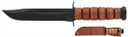 KA-BAR FIGHTING/UTILITY KNIFE</br>7" W/LEATHER SHEATH USMC K1217