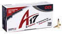 CCI A17 VARMINT TIP 17HMR 17GR2650FPS 200RD 10BX/CS A949CC