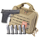 Smith & Wesson M&P9 Shield EZ M2.0 Handgun Bundle 9mm Luger 8rd Magazines (5) 3.675" Barrel Black with Case SW14677
