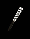 BEAR & SONS 5" WHITE BTTRFLY 1095 PWDR CT SPEAR PT BLD BEAR115W