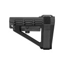 SB-TACTICAL SBA4 BLK, 5-POSITION ADJUSTABLE SBTSBA4X-01-SB