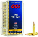 CCI 17 HMR 20GR FMJ  50 RD/BX 40 BX/CS CCI0055