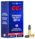 CCI 22 LR STANDARD VELOCITY  40GR LRN 50 RD/BX 100 BX/CS CCI0035