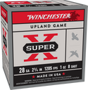 WINCHESTER 28 GA 2-3/4" #8 SUPER-X UPLAND HB 1 OZ 25 RD/BX 10 BX/CS WINCX28H8