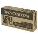 WINCHESTER 9 MM USA FORGED STEEL FMJ 115 GR 50 RD/BX 10 BX/CS WINCWIN9SV
