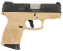 Taurus 1G2C93112T G2C  Compact Frame 9mm Luger 12+1 3.26" Matte Stainless Steel Barrel, Matte Black Serrated Steel Slide, Coyote Tan Polymer Frame w/Picatinny Rail & Polymer Grip, Right Hand 150905