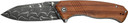 CIVIVI KNIFE PLACOID 3.67"WOOD/DIMASCUS BLADE LINER LOCK C23079DS1