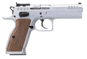 Tanfoglio IFG TFSTOCK245 Stock II Competition 45 ACP 10+1, 4.44" Stainless Polygonal Rifled Barrel, Stainless Ported/Serrated Slide, Stainless Steel Frame, Brown Polymer Grip 146338