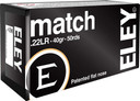 ELEY MATCH 22LR 40GR EPS50RD 100BX/CS A01100