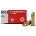 SB 25ACP 50GR FMJ 50/40 SB SB25A
