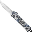 COBRATEC MEDIUM CTK1 OTF BLUE</br>COBRA SKIN CRKTE 3" DROP POINT MBCSCTK1MDNS