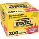 REM UMC 223REM 55GR FMJ MEGA PACK 200/4 REM 23683