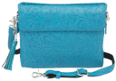 GTM  GTM-22TLD/TBLUE  CROSSBOY CLUTCH COWHIDE TURQ 180551