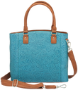 GTM  GTM-51TLD/TBLUE  TOWN TOTE COWHIDE       TURQ 180552