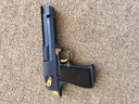 IN STOCK MAGNUM RESEARCH DESERT EAGLE 50AE 6 CARBO BLUE W/GOLD MR ZDE50CBG BLEM