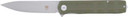 COBRATEC KUZIO FOLDER 3.12"OD GREEN G10 D2 BLADE! CTKUZIOODGDNS