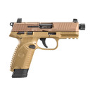 FN USA 502 Tactical Handgun .22 LR 10rd Magazines (2) 4.6" Threaded Barrel FDE RJ66101009