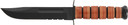 KA-BAR FIGHTING/UTILITY KNIFE7" SRRTD W/LEATHER SHEATH USMC K1218