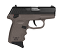 SCCY Industries CPX-4CBDE CPX-4  380 ACP 10+1 2.96" Flat Dark Earth Polymer Serrated Black Nitride SS Slide Finger Grooved Flat Dark Earth Polymer Grip 144578