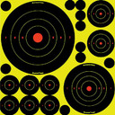 B/C TARGET SHOOT-N-C ASSORTED</br>1"-50 2"-30 3"-10 5.5"-5 8"-5 34018