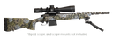 Horizon Firearms RF006P221816T12 Vandal X 22 Creedmoor 18" Black Fluted Threaded Barrel, Drilled & Tapped Receiver, Iota EKO X Carbon Fiber Stock 173316