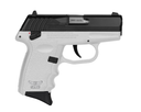 SCCY Industries CPX-4CBWT CPX-4  380 ACP 10+1 2.96" White Polymer Serrated Black Nitride SS Slide Finger Grooved White Polymer Grip 144577