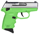 SCCY Industries CPX4TTLGRDRG3 CPX-4 RD 380 ACP 10+1 2.96" Lime Green Polymer/Serrated Stainless Steel Slide/Finger Grooved Lime Green Polymer Grip 144670