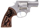 Taurus 285629US1 856  Small Frame 38 Special +P 6rd 2" Matte Stainless Steel Barrel, Cylinder & Frame, Engraved USA Flag Walnut Grip, Transfer Bar Safety 165295