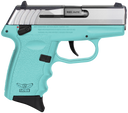 SCCY Industries CPX-4TTSB CPX-4  380 ACP 10+1 2.96" SCCY Blue Polymer Serrated SS Slide Finger Grooved SCCY Blue Polymer Grip 144585