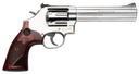 Smith & Wesson 150712 Model 686 Plus Deluxe 357 Mag or 38 S&W Spl +P Stainless Steel 6" Barrel, 7rd Cylinder, Satin Stainless Steel L-Frame, Textured Wood Grip, Internal Lock 23989