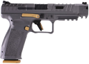 Canik HG6771TN SFx Rival 9mm Luger 10+1 5" Black Steel Barrel, Rival Gray Optic Cut/Serrated Steel Slide, Canik Grey Polymer Frame w/Picatinny Rail, Rival Grey Polymer Grip 169883