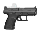 CZ-USA 91568 P-10 S  Sub-Compact Frame 9mm Luger 12+1 3.50" Black Steel Barrel, Black Nitride Optic Ready/Serrated Steel Slide, Black Polymer Frame w/Picatinny Rail 162004