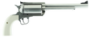 Magnum Research BFR45707B BFR Long Cylinder Extra Large 45-70 Gov 5 Shot 7.50" Brushed Stainless Steel Barrel, Cylinder & Frame, Bisley White Laminate Grip, Exposed Hammer 24771