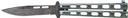 BEAR & SON BUTTERFLY KNIFE3.38" GALAXY DAMASCUS! 115GXD