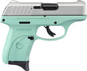 RUGER EC9s 9MM LUGER AS 7-SHOTSILVER SLIDE TURQUOISE FRAME < G13200