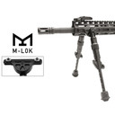 UTG BIPOD RECON FLEX M-LOKMATTE BLK CENTER H 5.7"-8" TLBPDM01