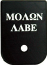 CRUXORD MAGAZINE BASE PLATE</br>MOLON LABE FITS MOST GLOCKS! CG055BM