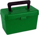 MTM DELUXE AMMO BOX 50-ROUNDSX-LARGE RIFLE CALIBERS GREEN H50XL
