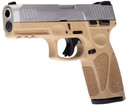 TAURUS G3 9MM 15-SHOT 3-DOT</br>ADJ. TAN/STAINLESS POLYMER G1G3B949T15