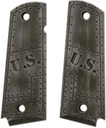Hogue Govt. Model Aluminum - 1911 U.S. Green Distressed Grip HA00823EXLTRP