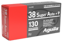 Aguila 1E382112 Target & Range Handgun 38Super +P 130gr Full Metal Jacket 50 Per Box/20 Case 96093