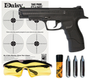 Daisy 985415242 415 Powerline Kit CO2 177 BB 21+1 495 fps, Black Polymer Frame with Pic. Rail, Fiber Optic Sight, Includes Ammo/Target/Glasses/CO2 Cartridges 158757