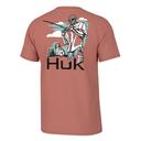 Huk Fletch N Bones Short Sleeve Shirt Sunburn L ATH1000490216L