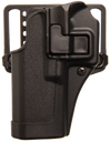 Blackhawk 410520BKL Serpa CQC  OWB Size 20 Matte Black Polymer Belt Loop/Paddle Fits S&W J Frame Fits 2" Barrel Left Hand 43920