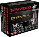 Winchester Ammo S357SPDB Defender  357Sig 125gr Bonded Jacket Hollow Point 20 Per Box/10 Case 70911