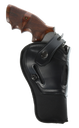 Galco SR44B Switchback  OWB Black Leather Belt Slide Fits Ruger GP100/S&W K Frame Fits 4" Barrel Ambidextrous 115652