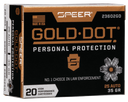 Speer 23602GD Gold Dot Personal Protection 25ACP 35gr Hollow Point 20 Per Box/10 Case 108151