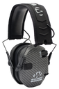 Walker's GWPRSEMCARB Razor Slim Electronic Muff 23 dB Over the Head Carbon Gray/Black Polymer 101200